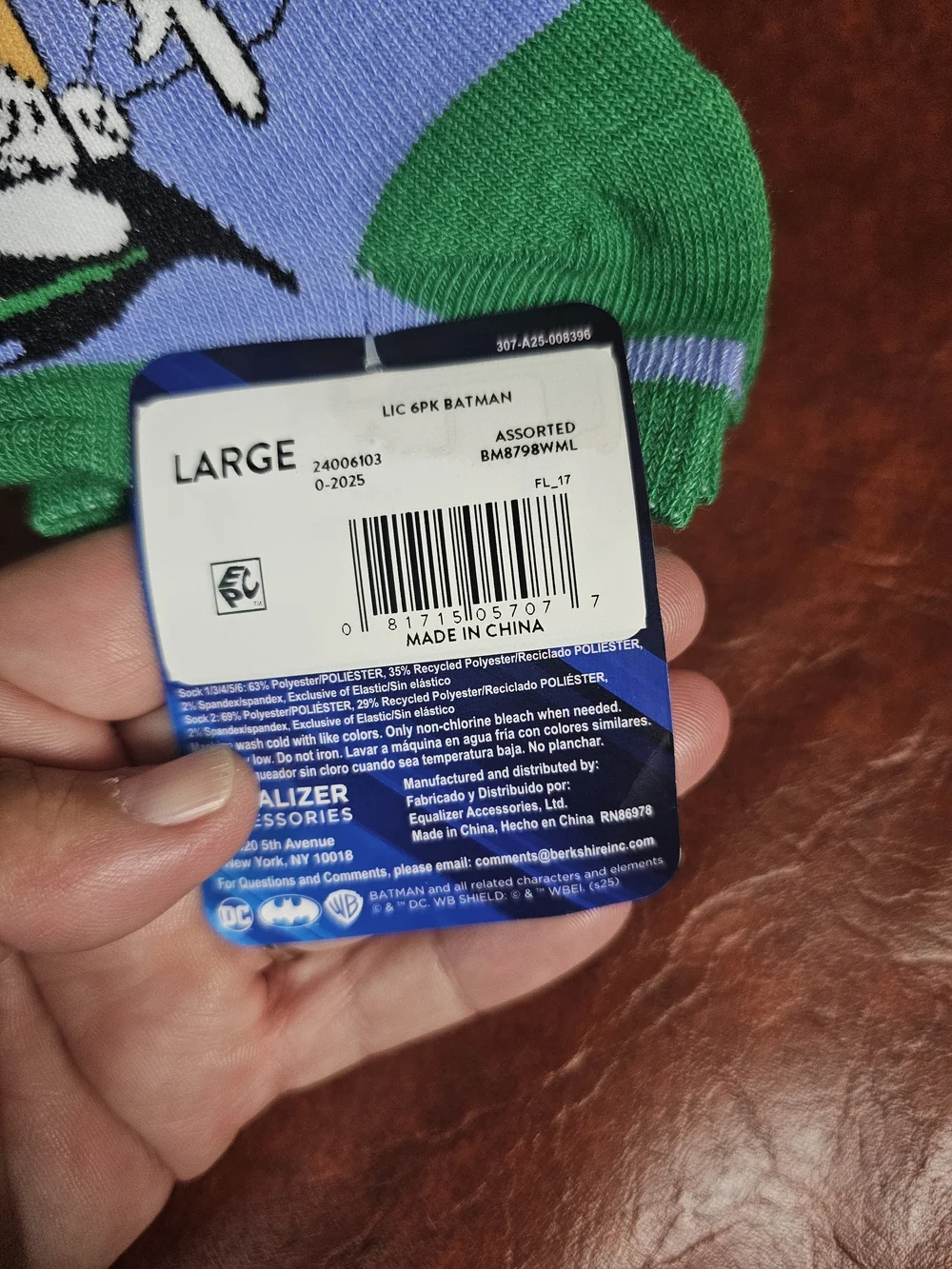 DC Comics Batman Boys Ankle Socks 6 Pack Size LG  3-9